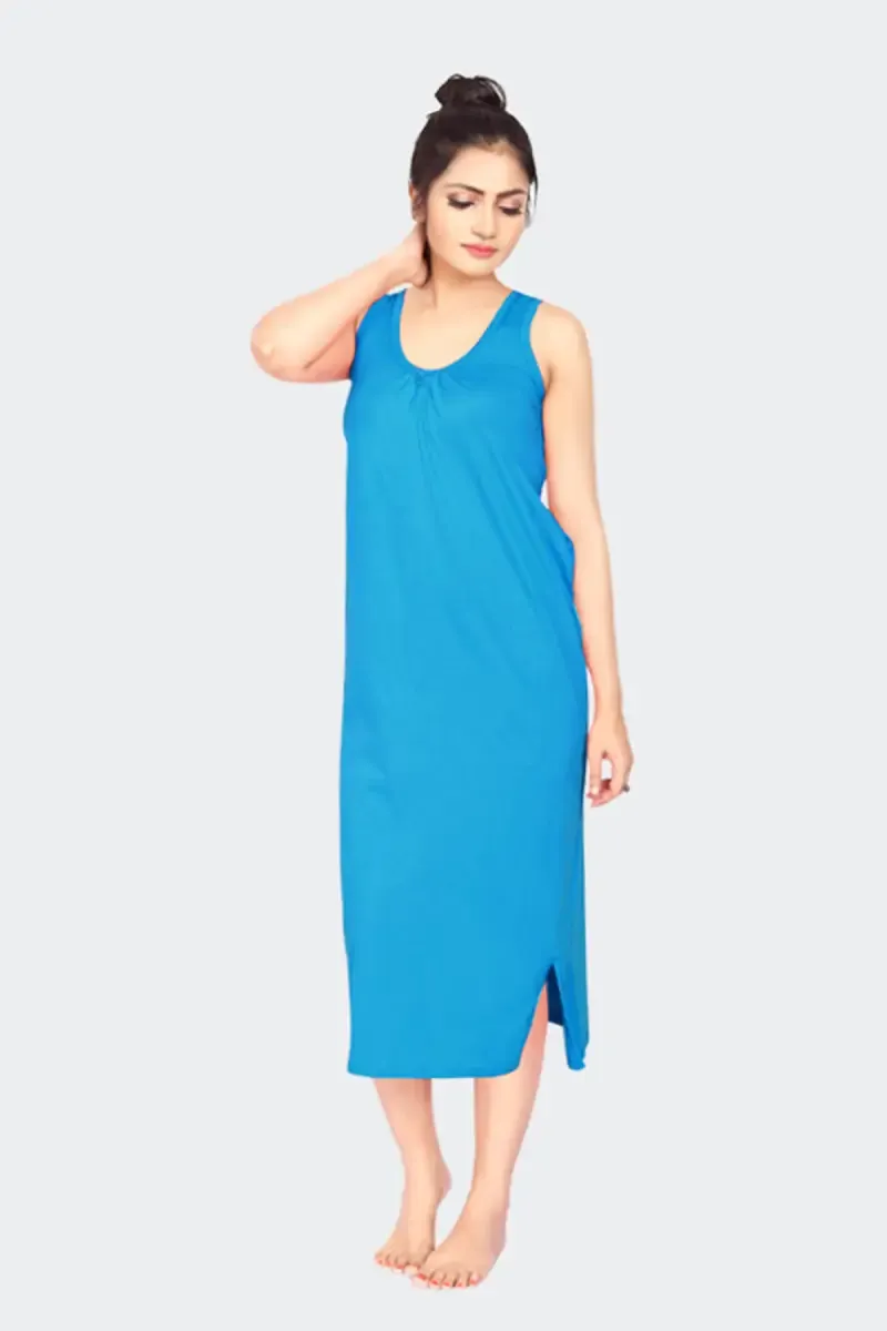 Prithvi Pure Cotton Solid Nighty for Women