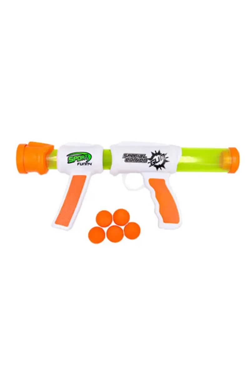 Sports Ball Pressure Gun Toy For Kids (Multicolor)