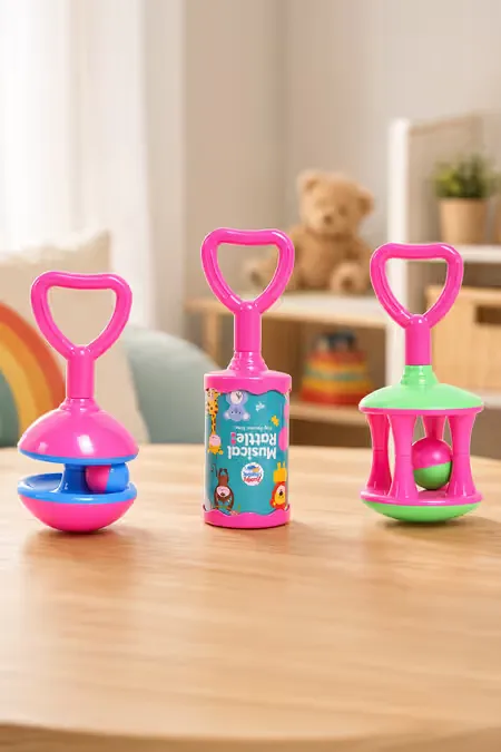 Chime Musical Rattles (Multicolor) - Pack of 3