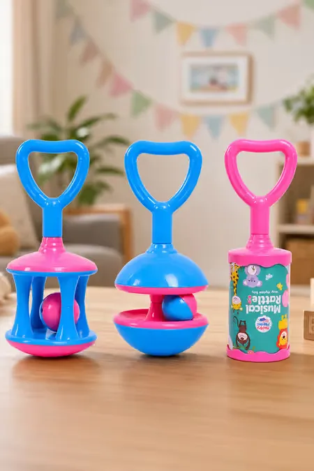 Chime Musical Rattles (Multicolor) - Pack of 3