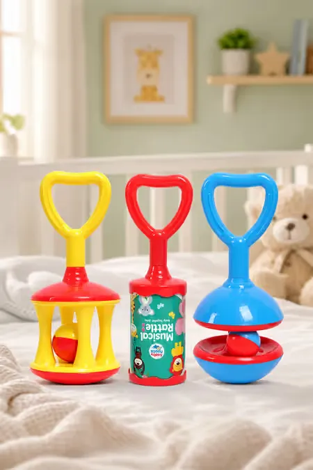 Chime Musical Rattles (Multicolor) - Pack of 3