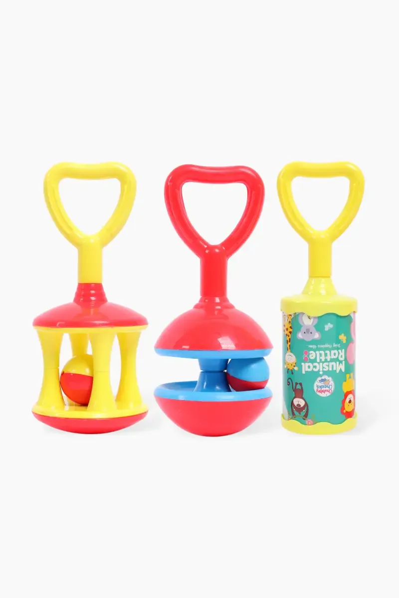 Chime Musical Rattles (Multicolor) - Pack of 3