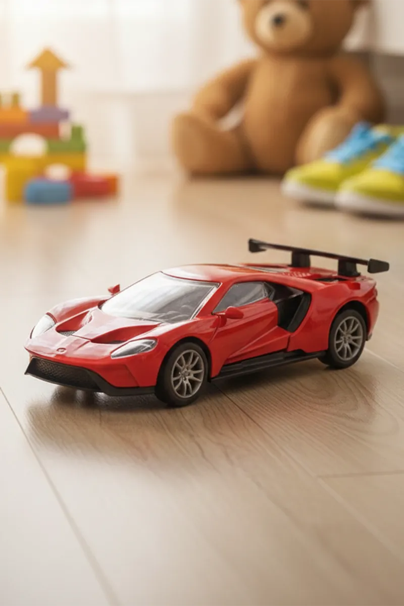 Die-Cast Sports Car Model Toy for kids - (Red)