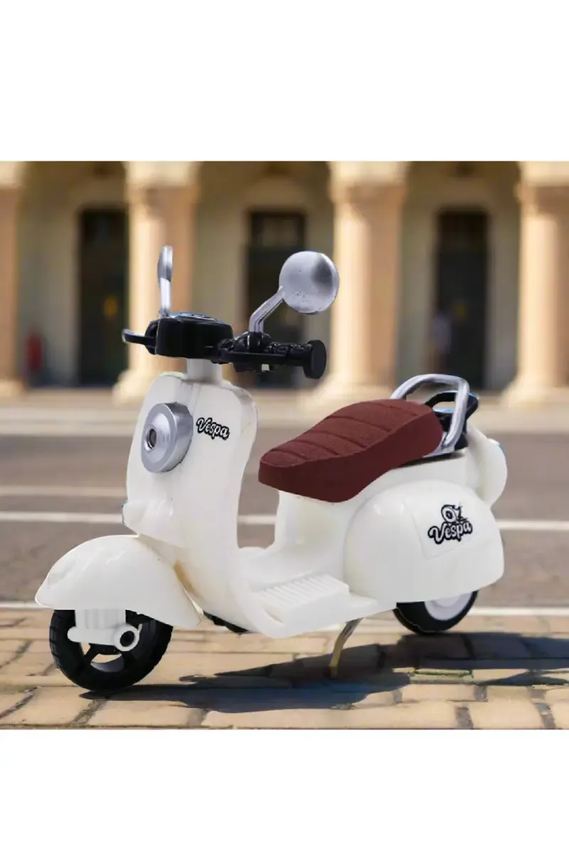 Lovely Toys Vespa EV Scooter Light N Sound Toy - White 029959WHI2