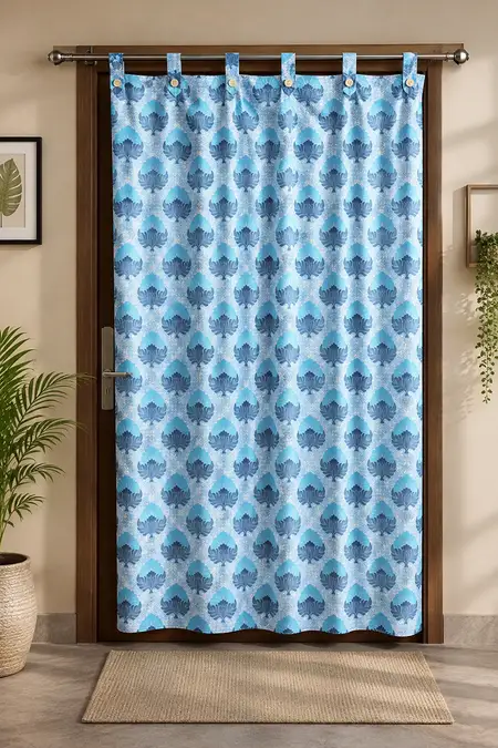 Polyester Printed Door Curtain - 7 x 4 Feet (Approx)