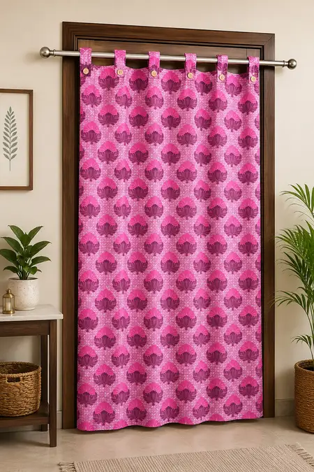Polyester Printed Door Curtain - 7 x 4 Feet (Approx)
