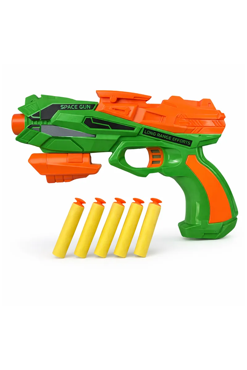 RAVIL’S Heat Soft Space Gun Toy for Kids (Green - Orange)