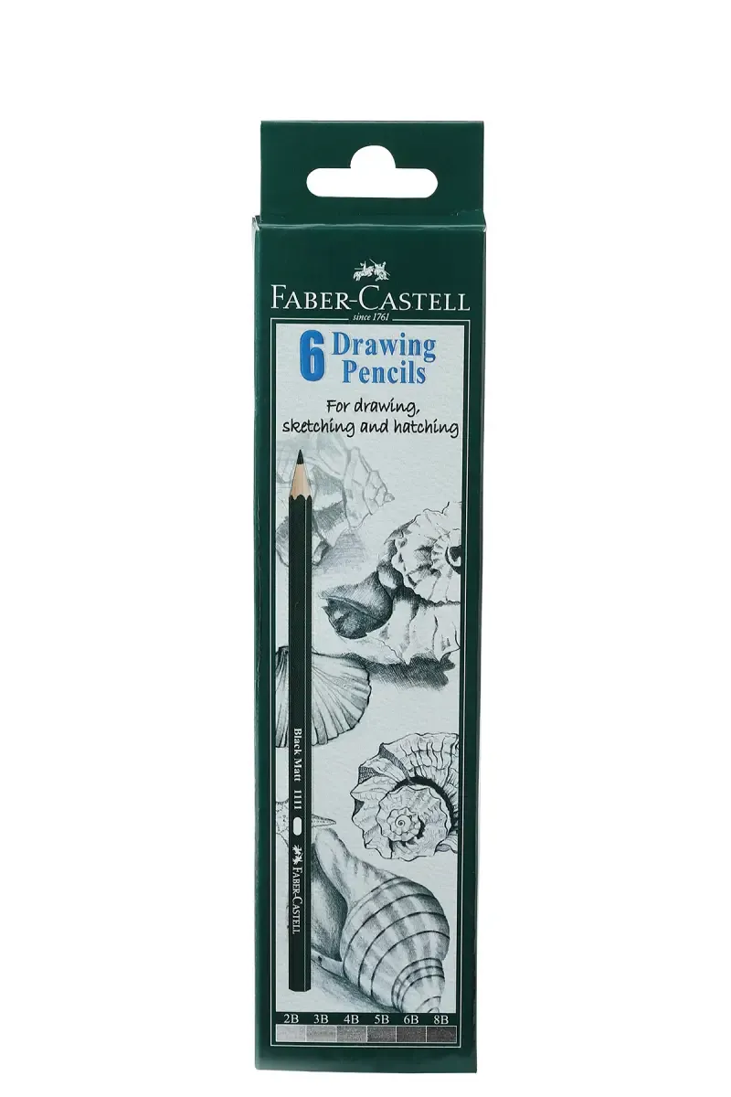 Faber Castell Drawing Pencils - (Pack of 6) Black