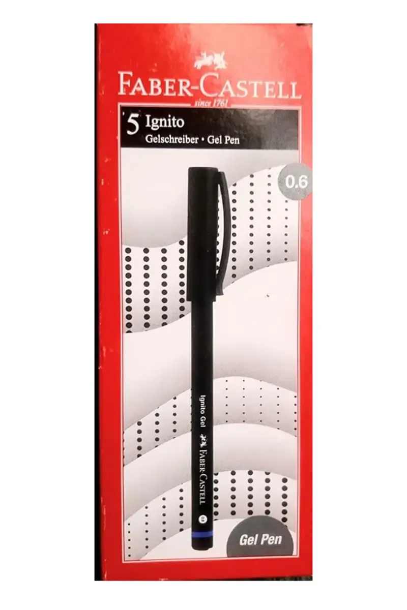 Faber-Castell Ingito Gel Pen (Black) – Pack of 5 030099BLAPACOF5
