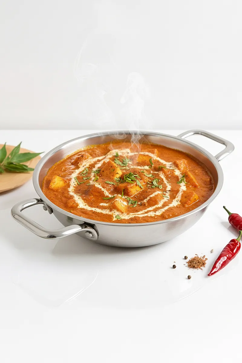Bluevel Triply Stainless Steel Kadai, 24 Cm, 2 L, Premium Quality, 3 Layer Thick Body, 100% Toxin-Free, Naturally Non-Stick, Induction & Gas,