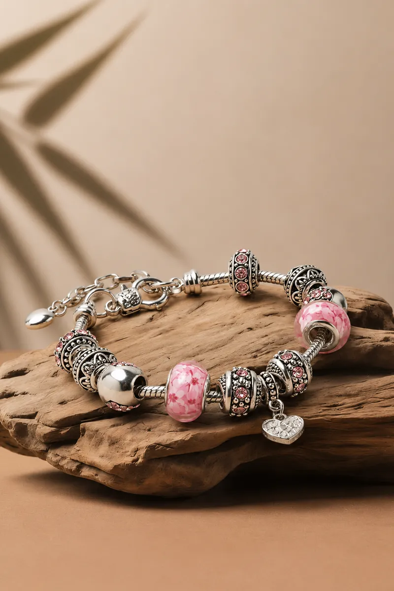 Stylish Silver Plated Crystal Bracelet for Girls & Women