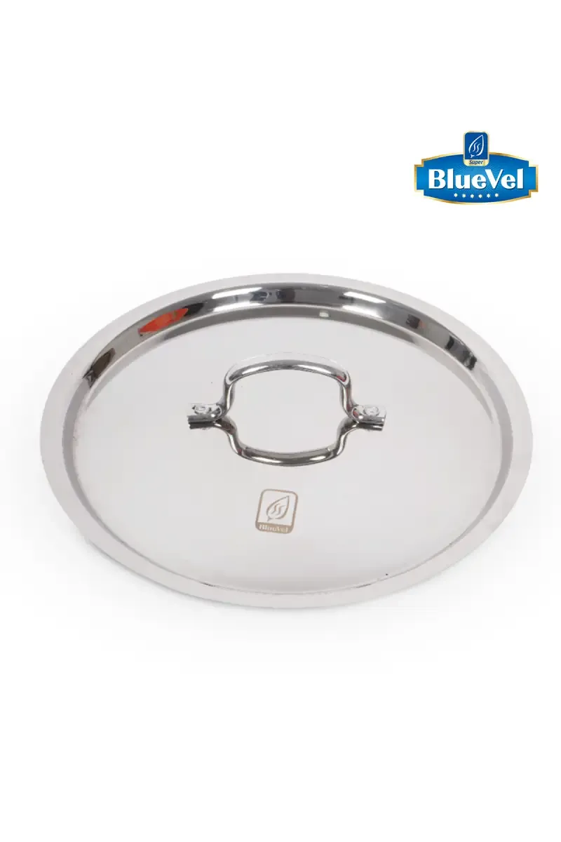 Bluevel Triply Stainless Steel Lid, 24 Cm, Premium Quality, 3 Layer Thick Body, 100% Toxin-Free, Naturally Non-Stick
