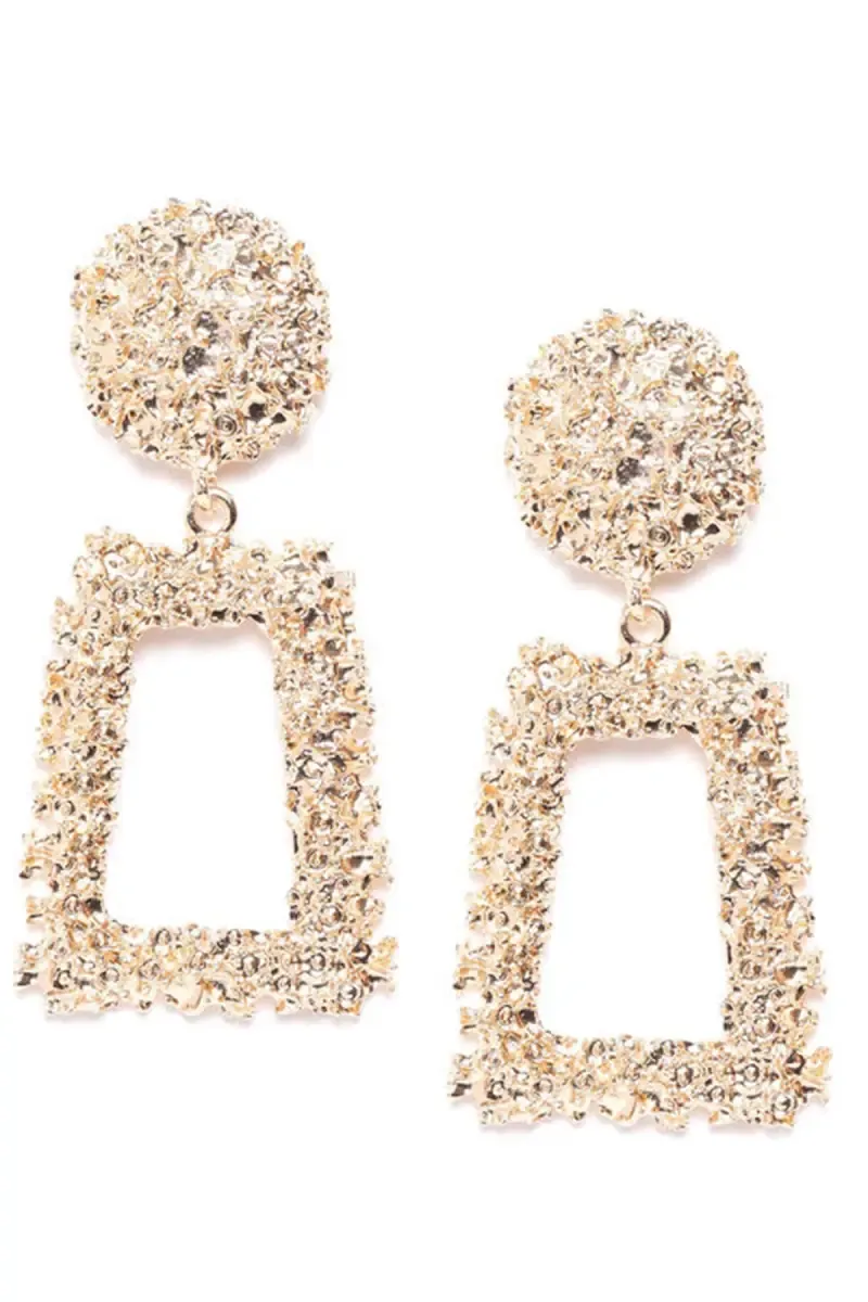 Celebrity Inspired Handmade Dangle Earrings for Girls & Women (Gold)