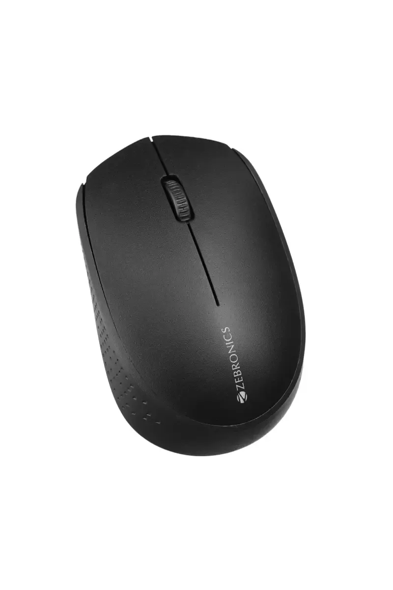 Zebronics Active Wireless Mouse with 1200 DPI, Nano Receiver, 2 AAA Battery (Black)