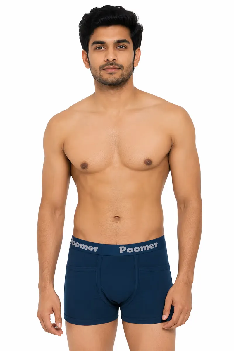 Men's Cotton Trunks with Pockets