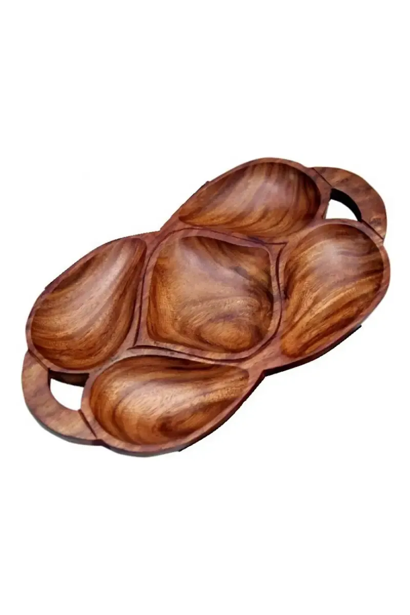 Kalki Wooden Serving Tray - 30cm