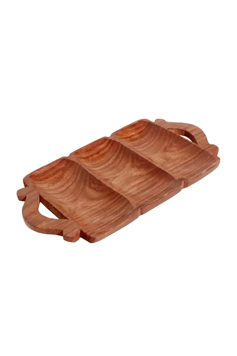 Kalki Wooden Serving Tray - 30cm