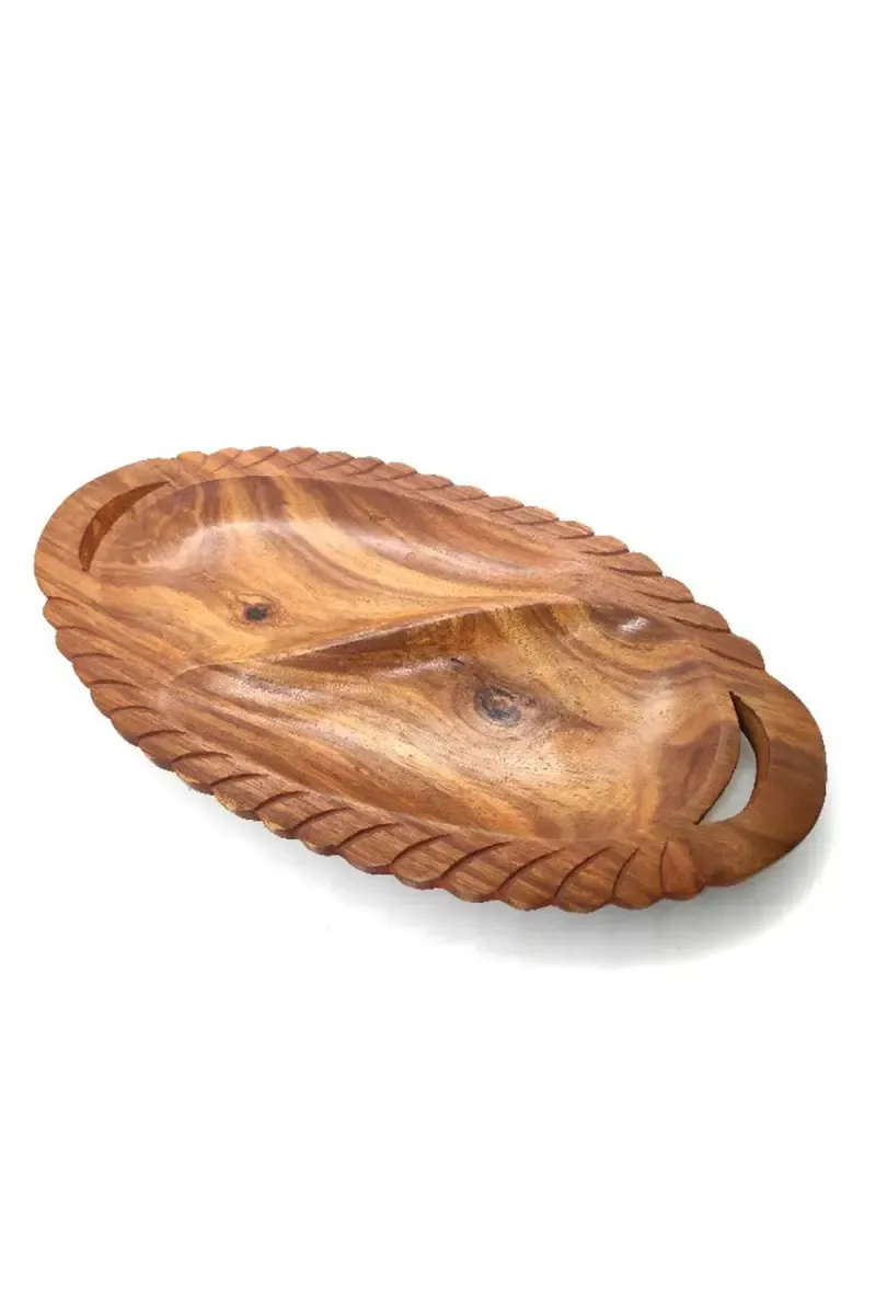 Kalki Wooden Serving Tray - 30cm
