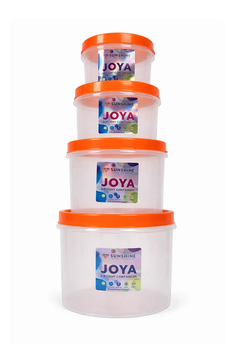 Sunshine Plastic Kitchen Storage Container - Set of 4
