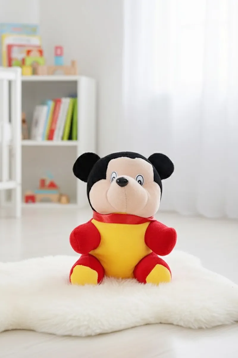 Cute Plush Teddy Bear for Kids - (Red - Yellow)