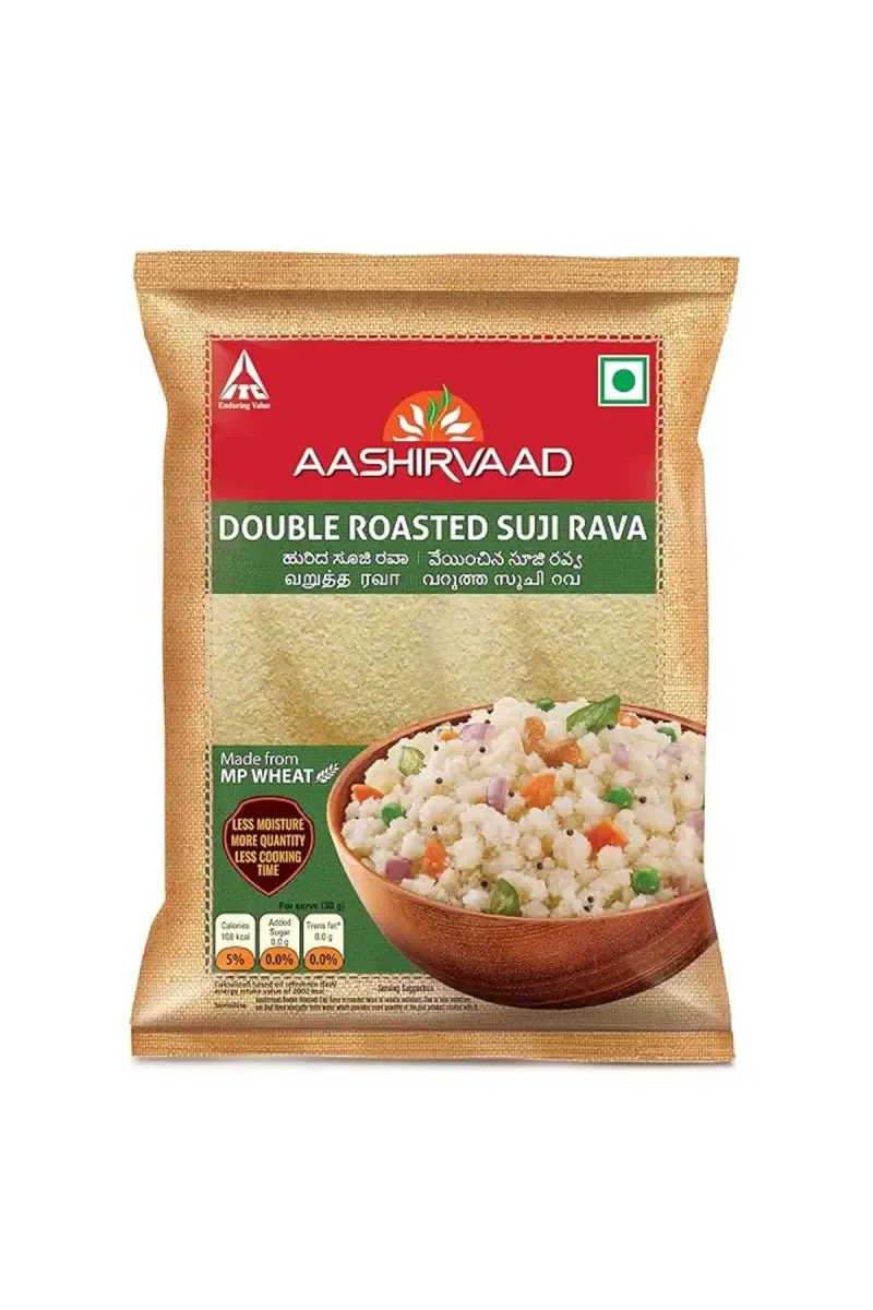 Aashirvaad Double Roasted Suji Rava - 1Kg