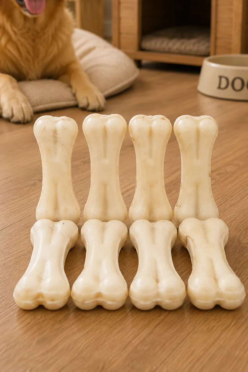 Canine Dog Bones 3 inch (White) - Pack of 8