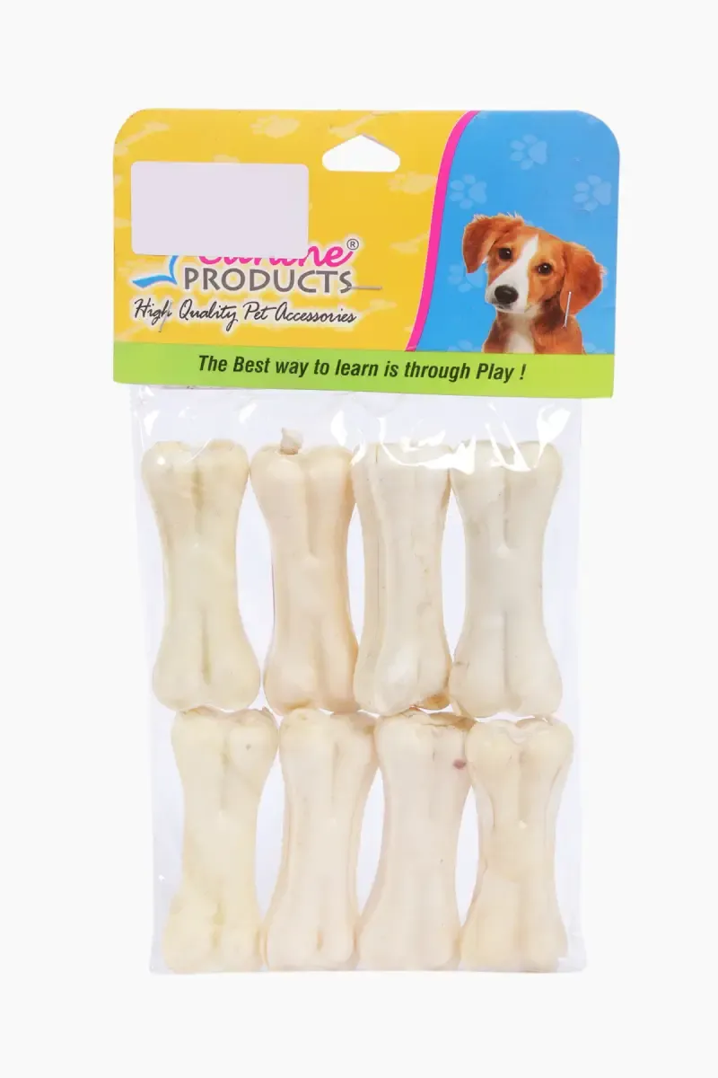 Canine Dog Bones 3 inch (White) - Pack of 8
