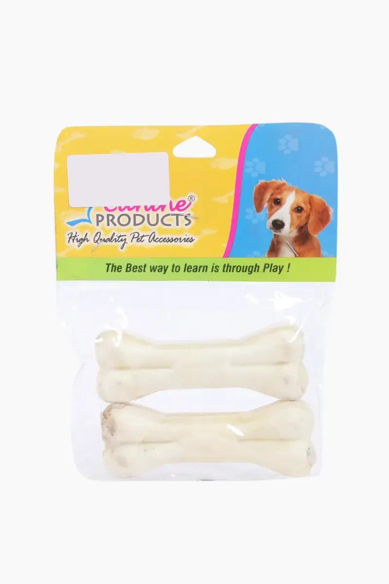 Canine Dog Bones 4 inch (White) - Pack of 2