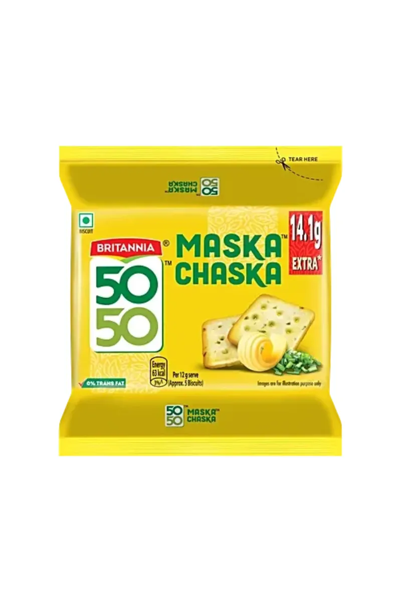 Britannia 50-50 Maska Chaska Biscuits - 114.1 g 