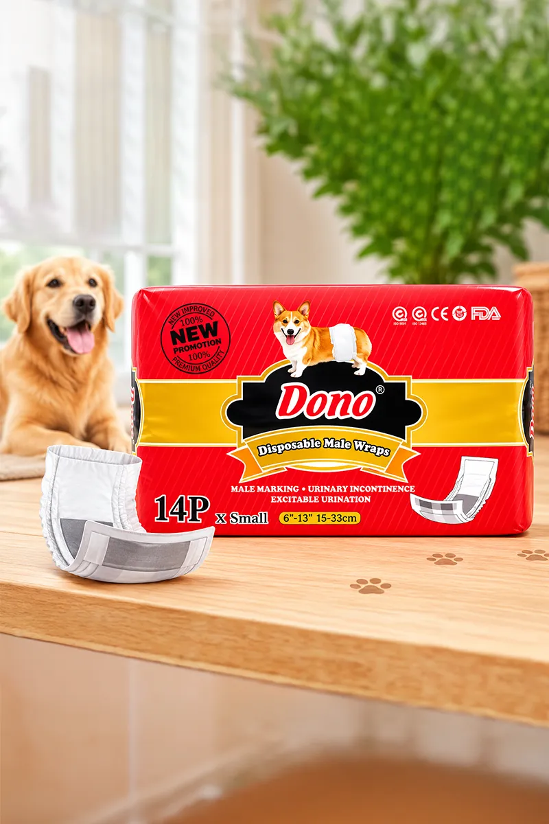 Canine Dono Disposable Male Wraps 14 Pcs, X-Small - (Pack of 1)