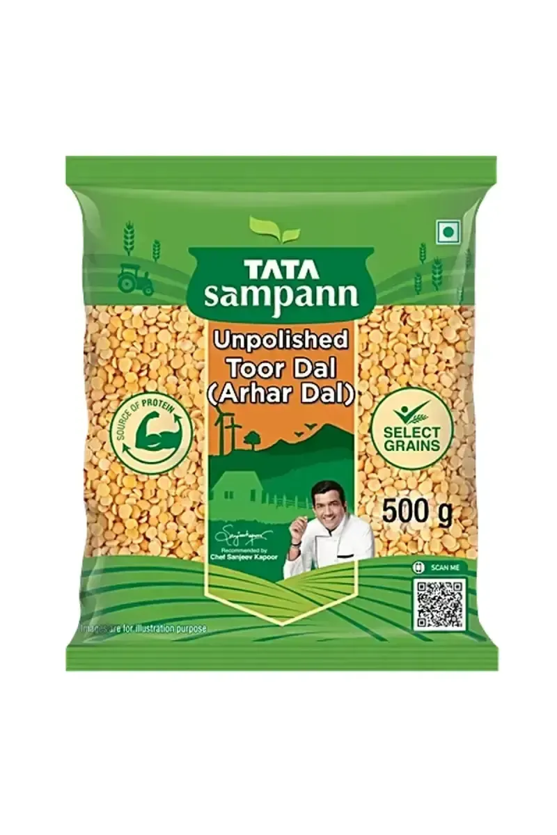 Tata Sampann Unpolished Toor / Arhar Dal - 500 g