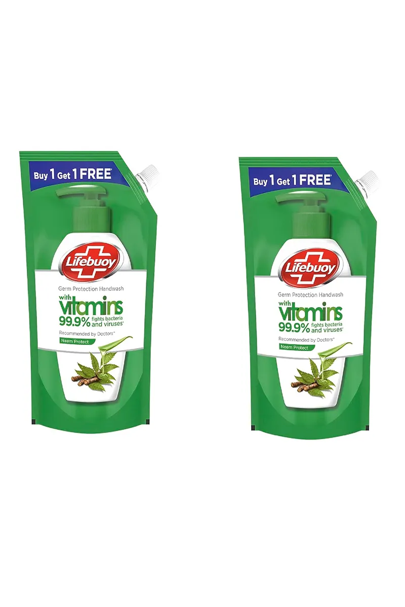Lifebuoy Nature Germ Protection Handwash Refill - 675 ml (Buy 1 Get 1 Free)