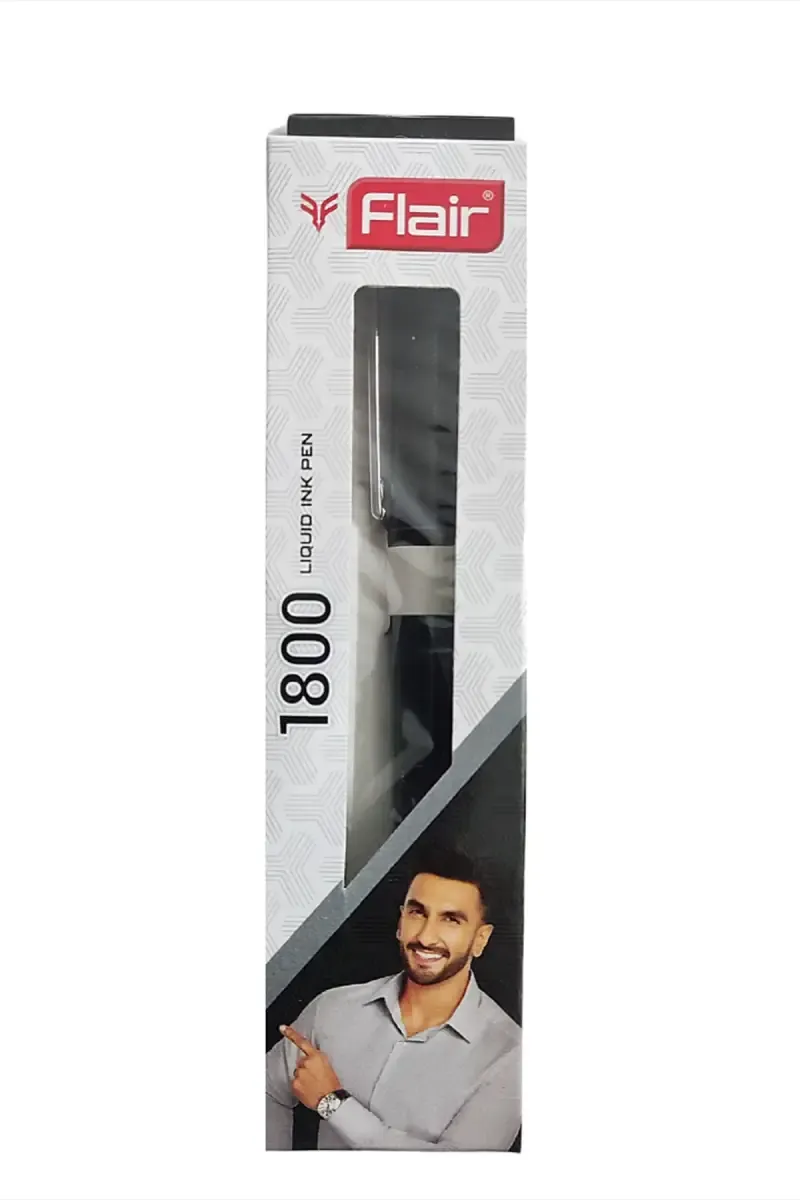 Flair 1800 Liquid Ink Pen (Black, Pack of 1)