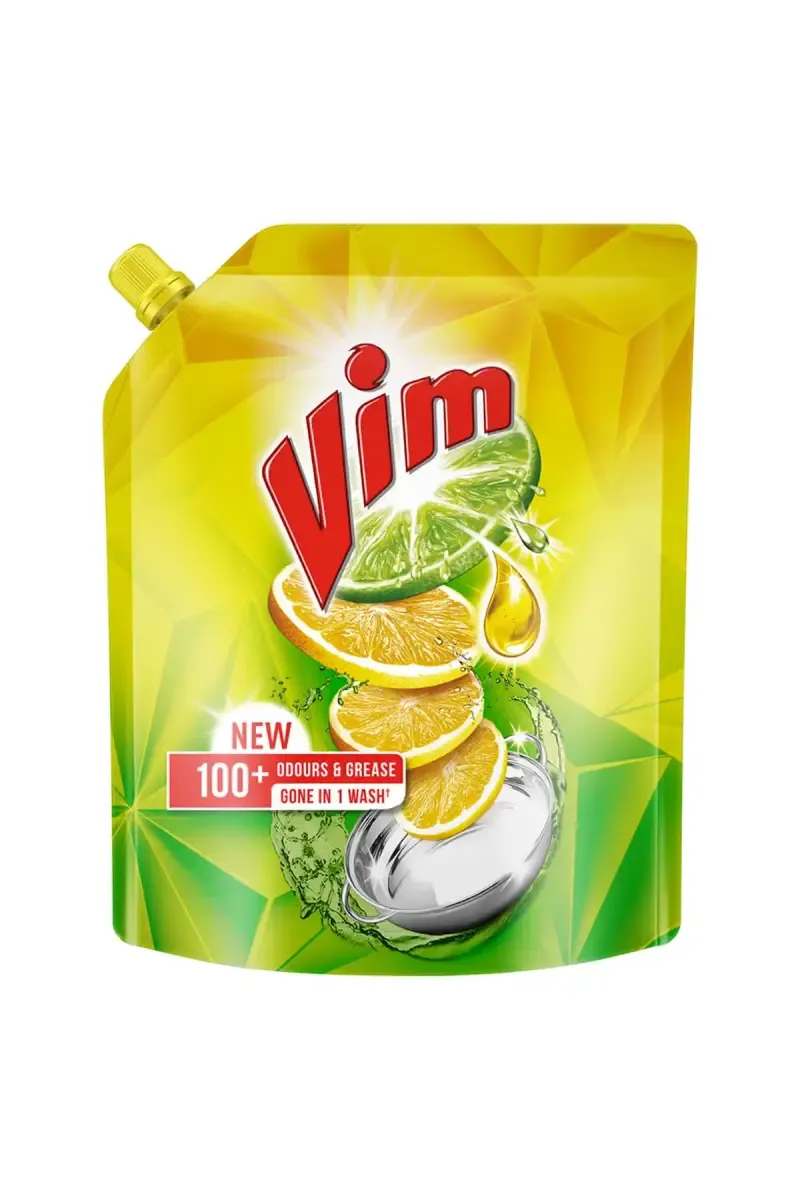 Vim Dishwash Liquid Spout Pouch - 130ml