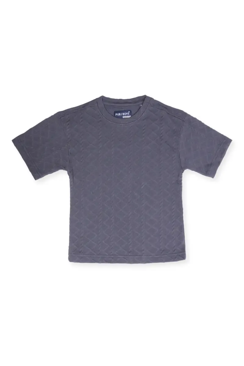 Cotton Self Designed Casual T-shirt for Boy 031011910YRSGRE
