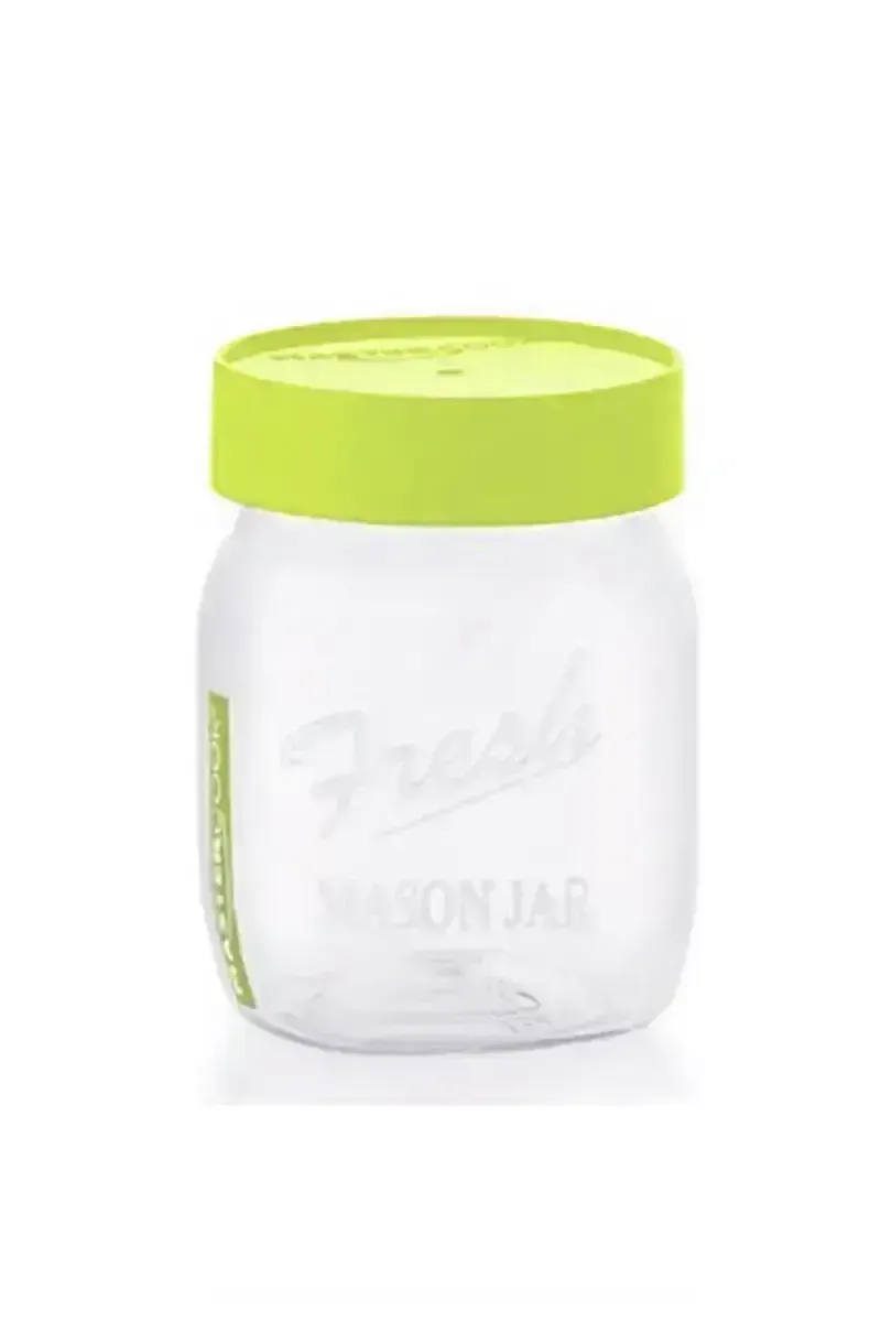 Mastercook Plastic Mason Jar Container - 250 ml 031056YEL250ML