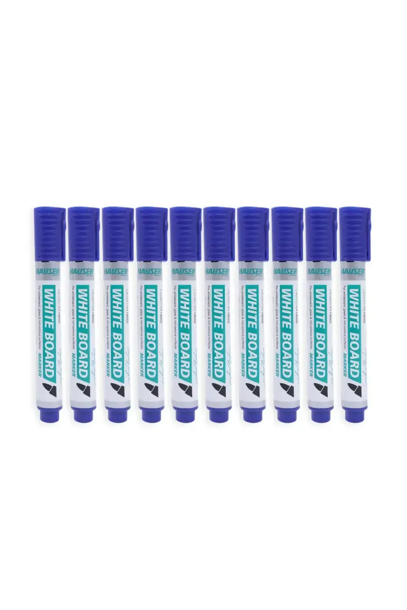Hauser White Board Marker (Blue) - Pack of 10 031057BLU