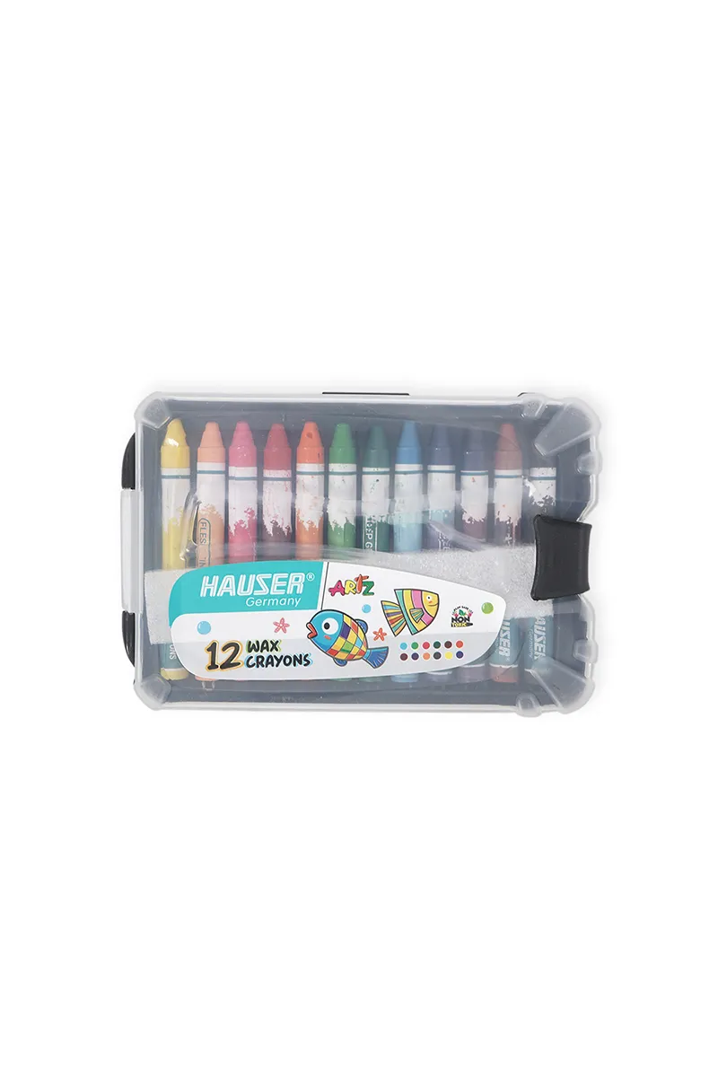 Hauser 12 Shades Crayons (Multicolor) - Pack of 12