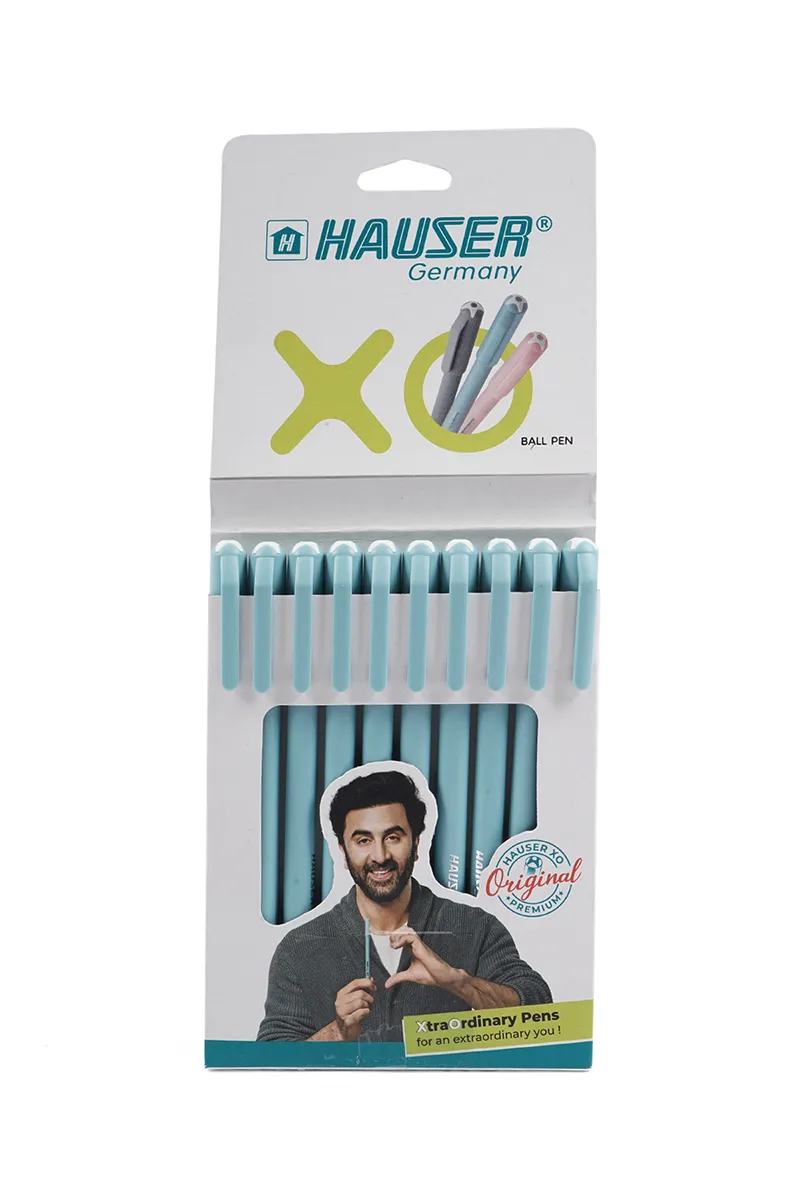 Hauser Xo Ball Pen (Blue) - Pack of 10 031728BLUPACOF10