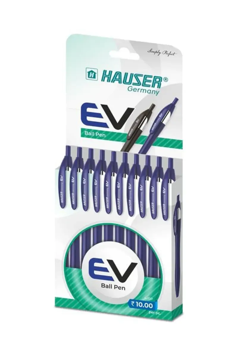 Hauser Ev Ball Pen (Blue) - Pack of 10