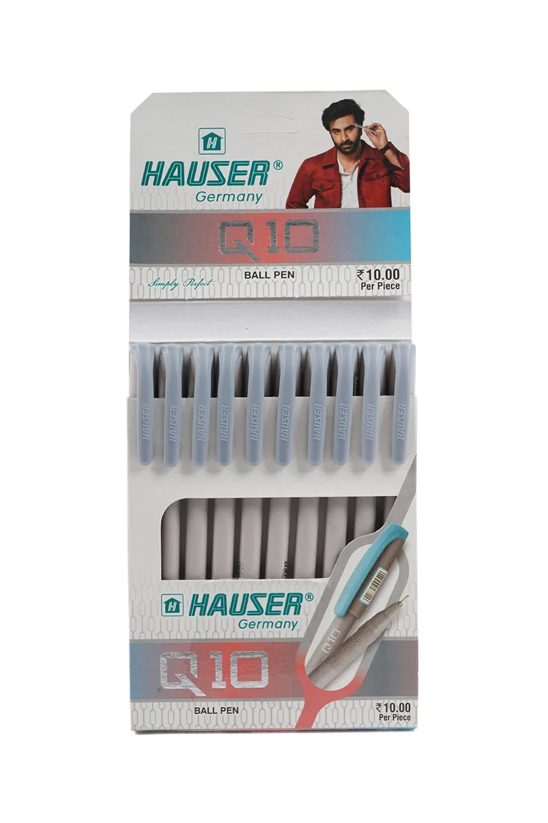 Hauser Q-10 Ball Pen (Black) - Pack of 10 031737BLAPACOF10