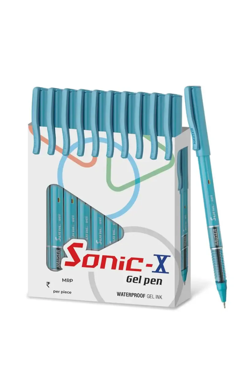 Hauser Germany Sonic-X Gel Pen (Blue) - Pack of 10