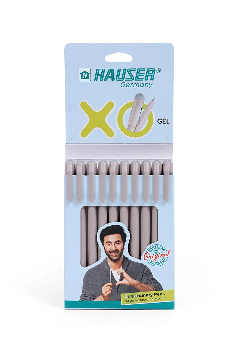 Hauser Xo Gel Pen (Grey) - Pack of 10 031742GREPACOF10