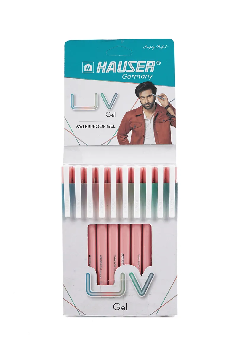 Hauser UV Gel Pen (Red) - Pack of 10