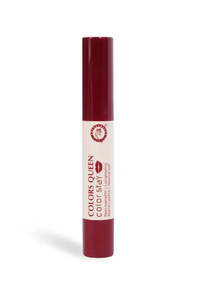 Colors Queen Color Stay Lipstick – Bridal Mehroon (Non-Transfer, Matte, Long-Lasting)