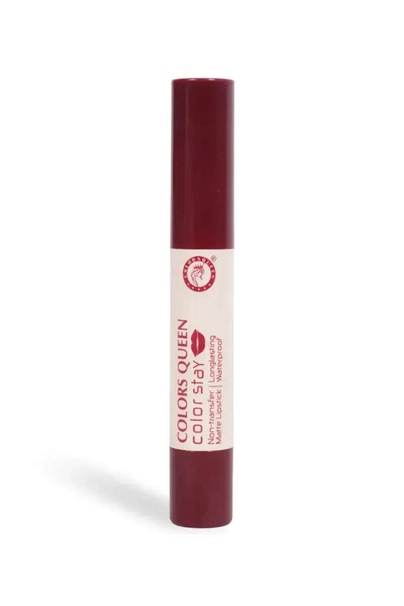 Colors Queen Color Stay Lipstick – Deep Canberry (Non-Transfer, Matte, Long-Lasting)