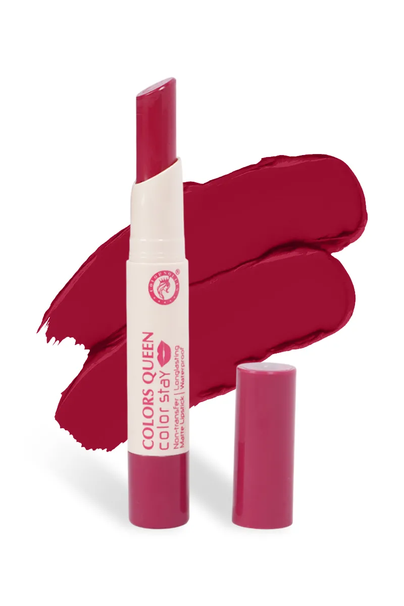 Colors Queen Color Stay Lip Crayon – Plum Pretty (Matte, Long-Lasting & Smudge-Proof)