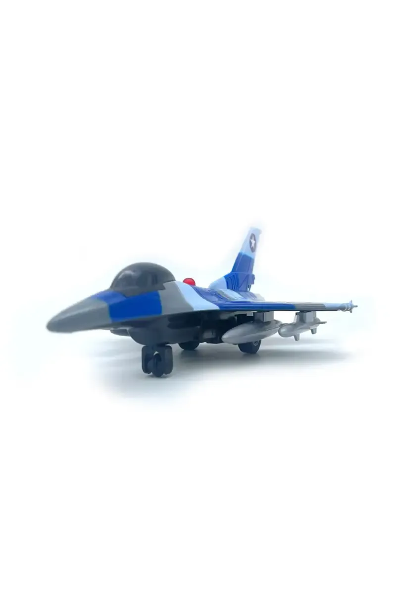 F-16 Fire Blade Pull Back Action Jet Toy - (Blue) 031820BLU