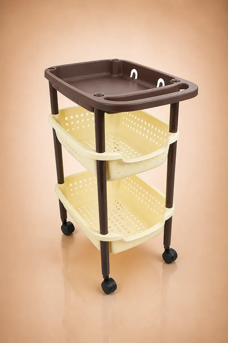 Mastercook Plastic 3 Layer Mexico Trolly - 40cm 031824CRE1