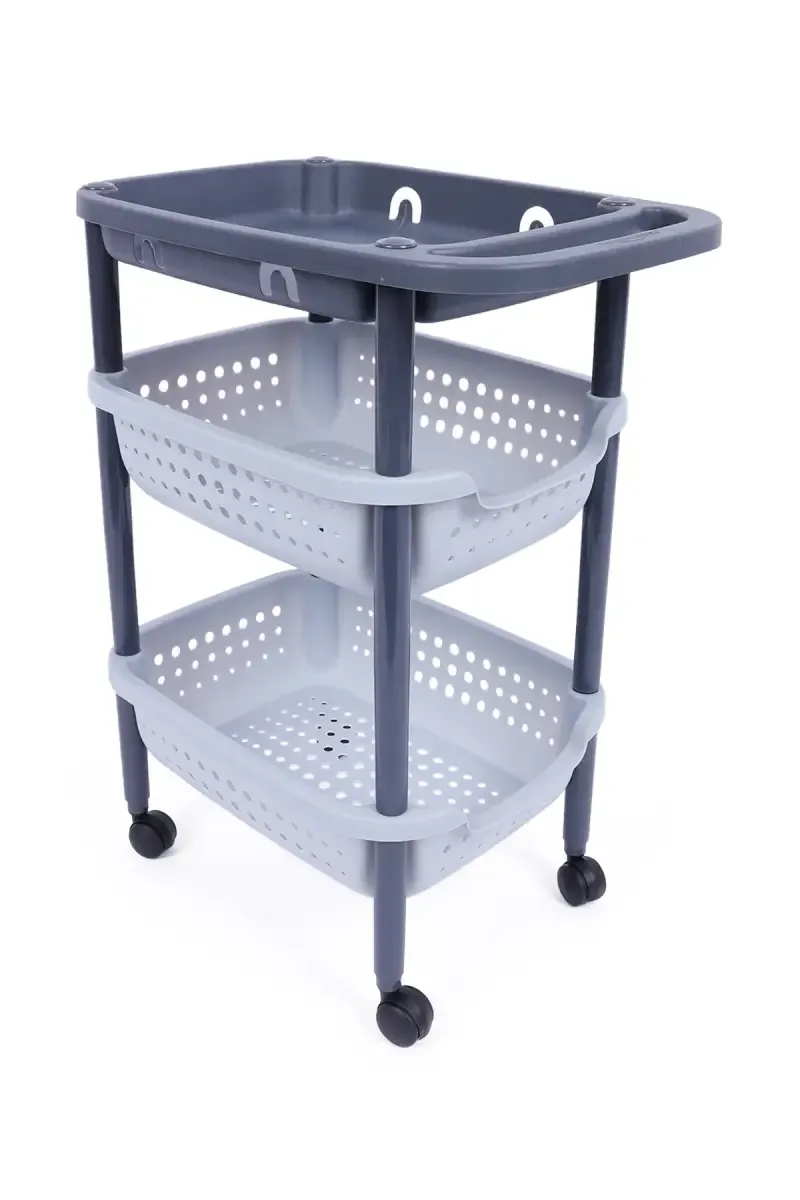 Mastercook Plastic 3 Layer Mexico Trolly - 40cm